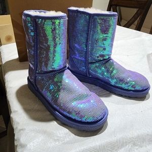 Ugg Boots Size 7 Purple Sparkle